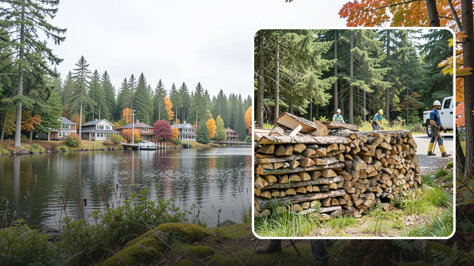 Fresh Cut Firewood in La Conner, Skagit County, WA - Freshly cut firewood delivered ready for you to begin the seasoning process at home.