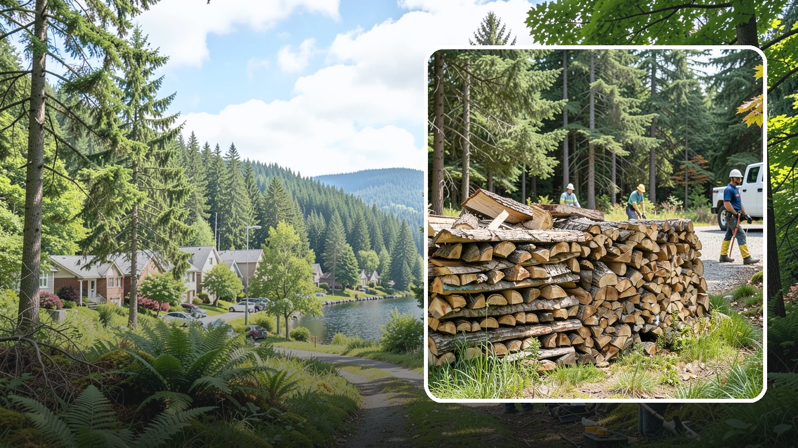 Fresh Cut Firewood in Lake Forest Park, King County, WA - Freshly cut firewood delivered ready for you to begin the seasoning process at home.