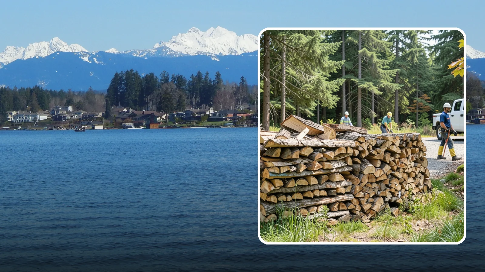 Fresh Cut Firewood in Lake Stevens, Snohomish County, WA - Freshly cut firewood delivered ready for you to begin the seasoning process at home.