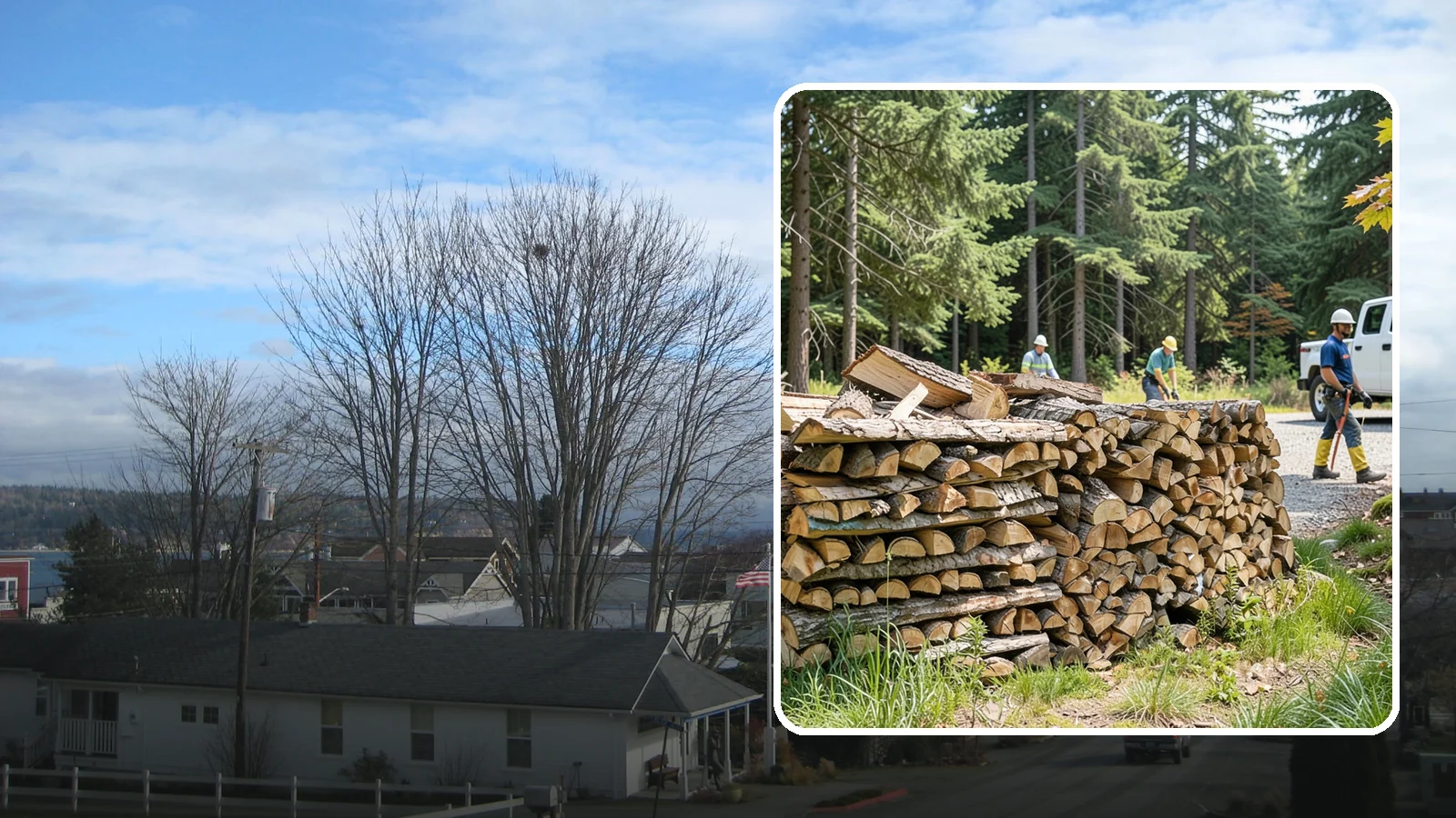 Fresh Cut Firewood in Langley, WA - Freshly cut firewood delivered ready for you to begin the seasoning process at home.
