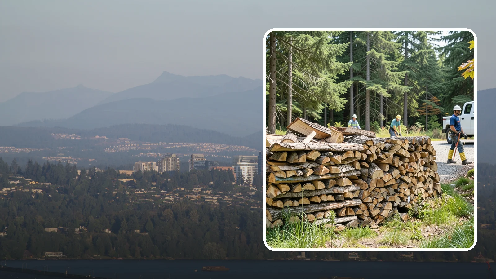 Fresh Cut Firewood in Medina, King County, WA - Freshly cut firewood delivered ready for you to begin the seasoning process at home.