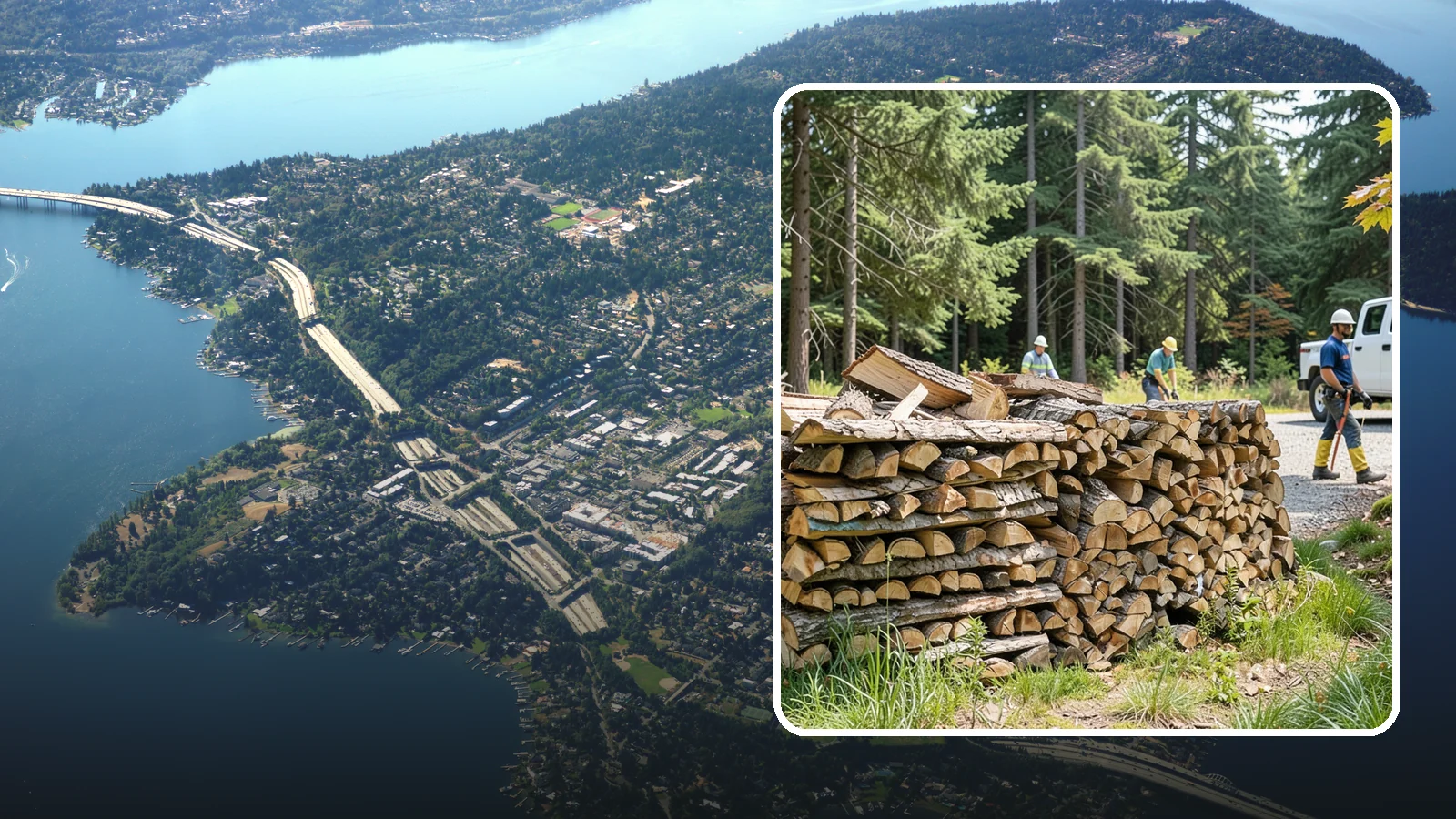 Fresh Cut Firewood in Mercer Island, King County, WA - Freshly cut firewood delivered ready for you to begin the seasoning process at home.