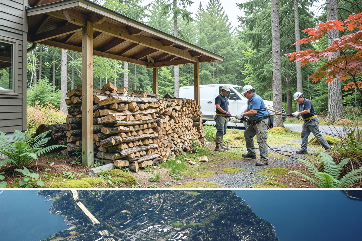 Fresh Cut Firewood in Mercer Island, King County, WA - Order in late winter or spring so the wood has the full dry season to cure before you burn it.