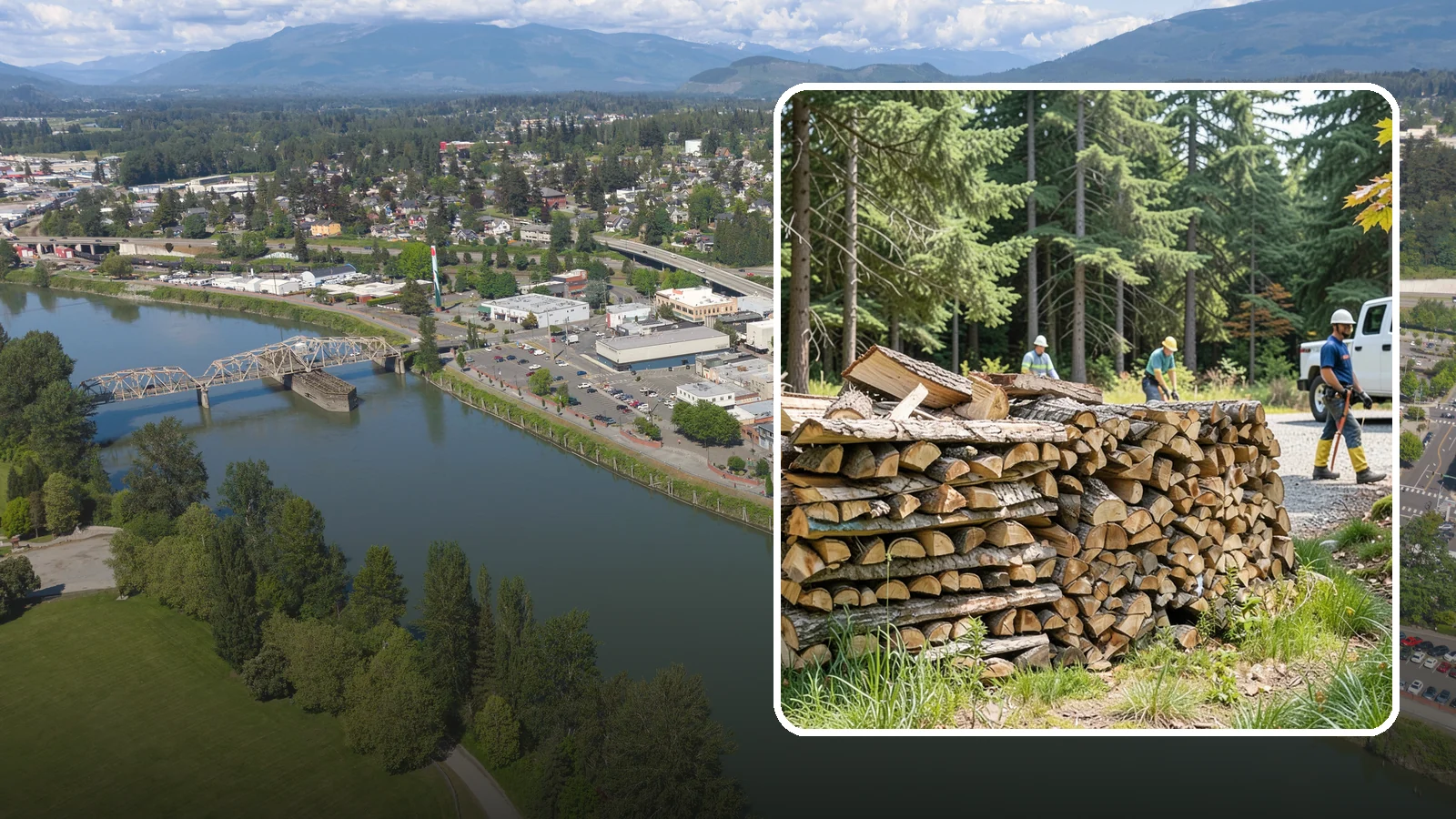 Fresh Cut Firewood in Mount Vernon, WA - Freshly cut firewood delivered ready for you to begin the seasoning process at home.