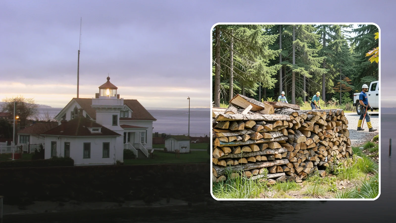 Fresh Cut Firewood in Mukilteo, Snohomish County, WA - Freshly cut firewood delivered ready for you to begin the seasoning process at home.