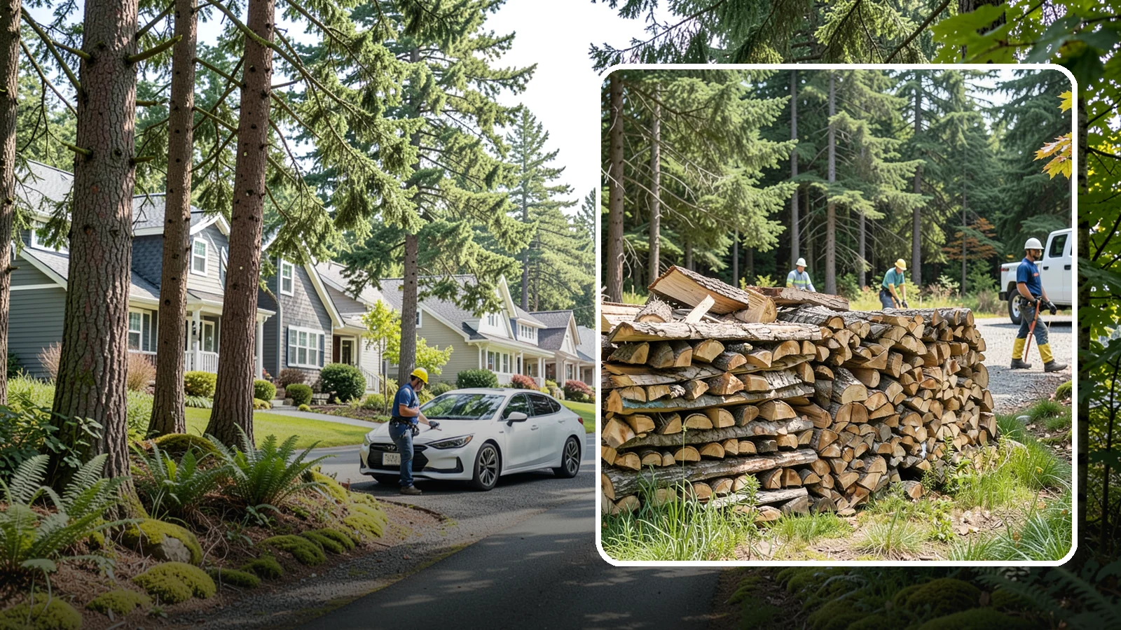 Fresh Cut Firewood in Normandy Park, King County, WA - Freshly cut firewood delivered ready for you to begin the seasoning process at home.