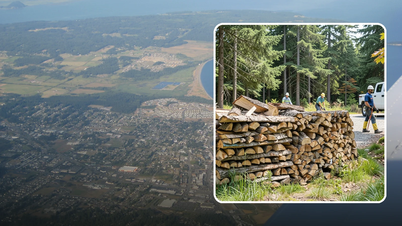 Fresh Cut Firewood in Oak Harbor, Island County, WA - Freshly cut firewood delivered ready for you to begin the seasoning process at home.