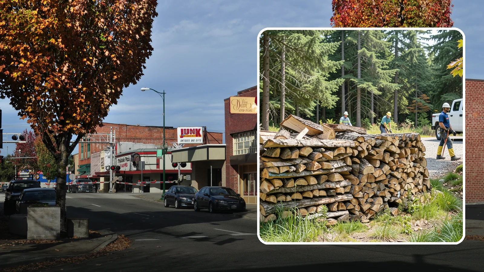 Fresh Cut Firewood in Puyallup, Pierce County, WA - Freshly cut firewood delivered ready for you to begin the seasoning process at home.