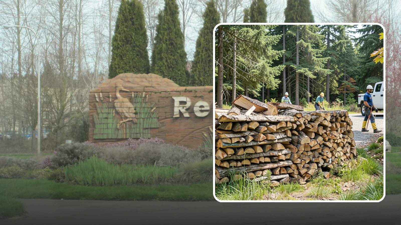 Fresh Cut Firewood in Renton, King County, WA - Freshly cut firewood delivered ready for you to begin the seasoning process at home.