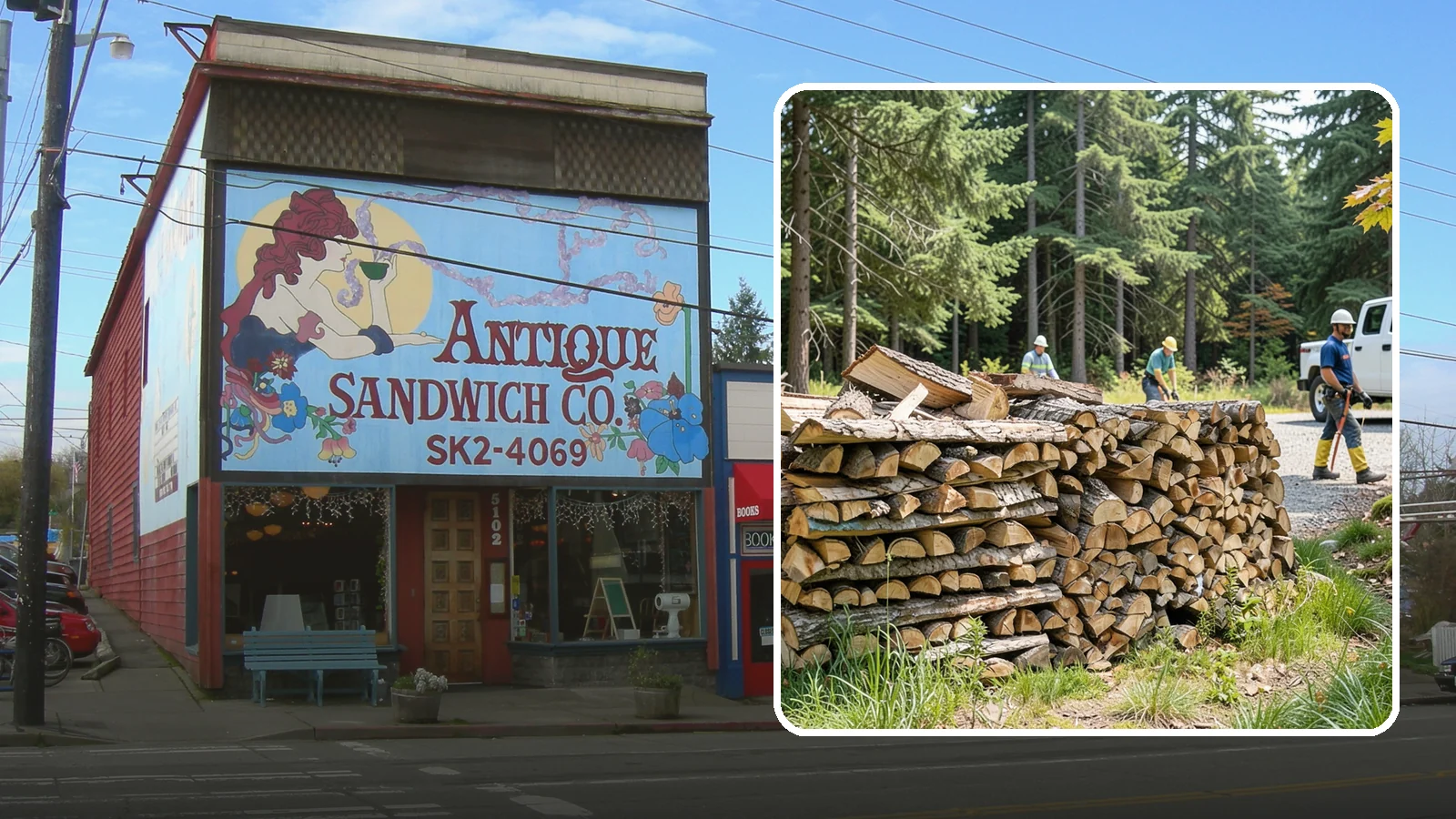 Fresh Cut Firewood in Ruston, Pierce County, WA - Freshly cut firewood delivered ready for you to begin the seasoning process at home.