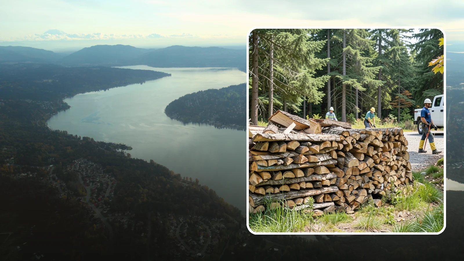 Fresh Cut Firewood in Sammamish, King County, WA - Freshly cut firewood delivered ready for you to begin the seasoning process at home.
