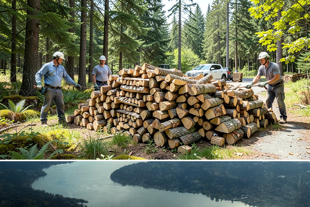 Fresh Cut Firewood in Sammamish, King County, WA - Order in late winter or spring so the wood has the full dry season to cure before you burn it.