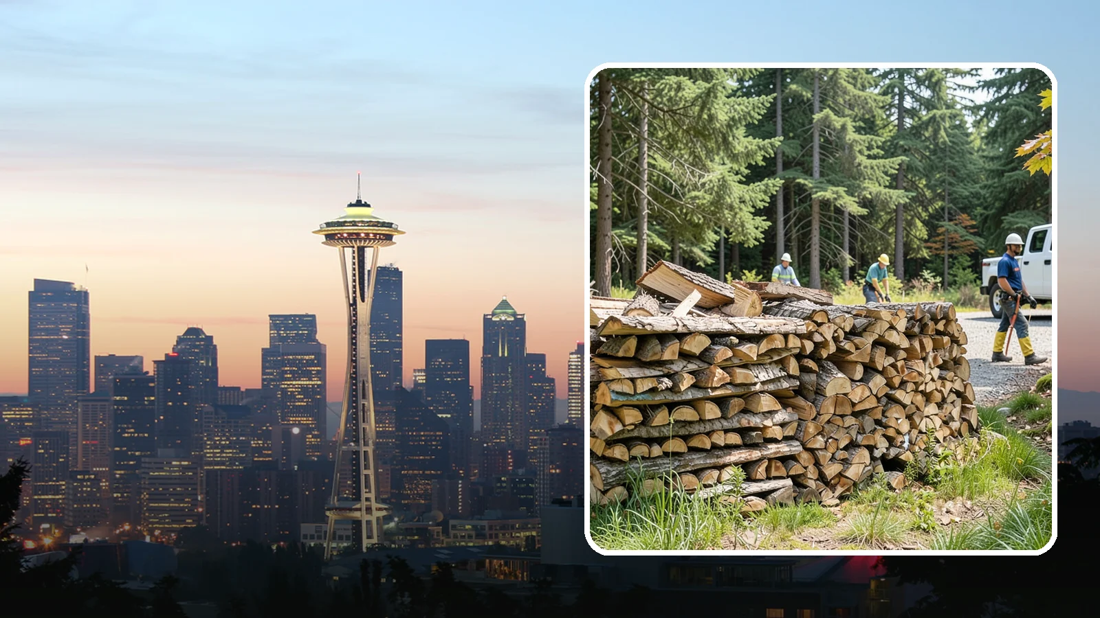 Fresh Cut Firewood in Seattle, King County, WA - Freshly cut firewood delivered ready for you to begin the seasoning process at home.