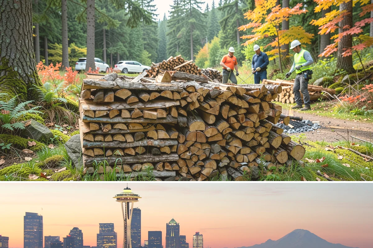 Fresh Cut Firewood in Seattle, King County, WA - Order in late winter or spring so the wood has the full dry season to cure before you burn it.