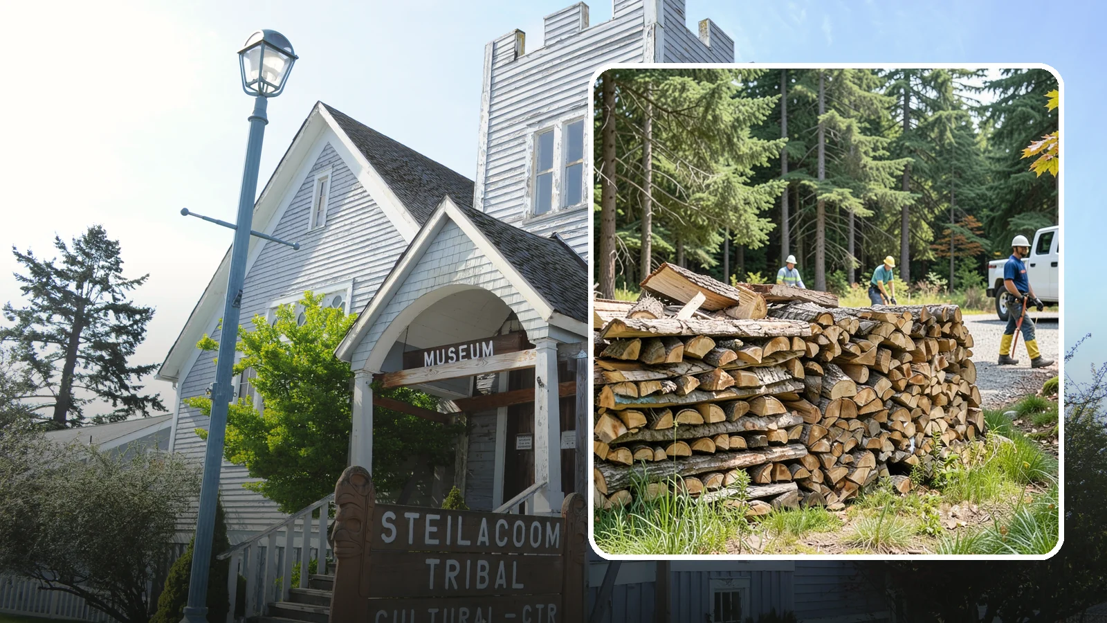 Fresh Cut Firewood in Steilacoom, Pierce County, WA - Freshly cut firewood delivered ready for you to begin the seasoning process at home.