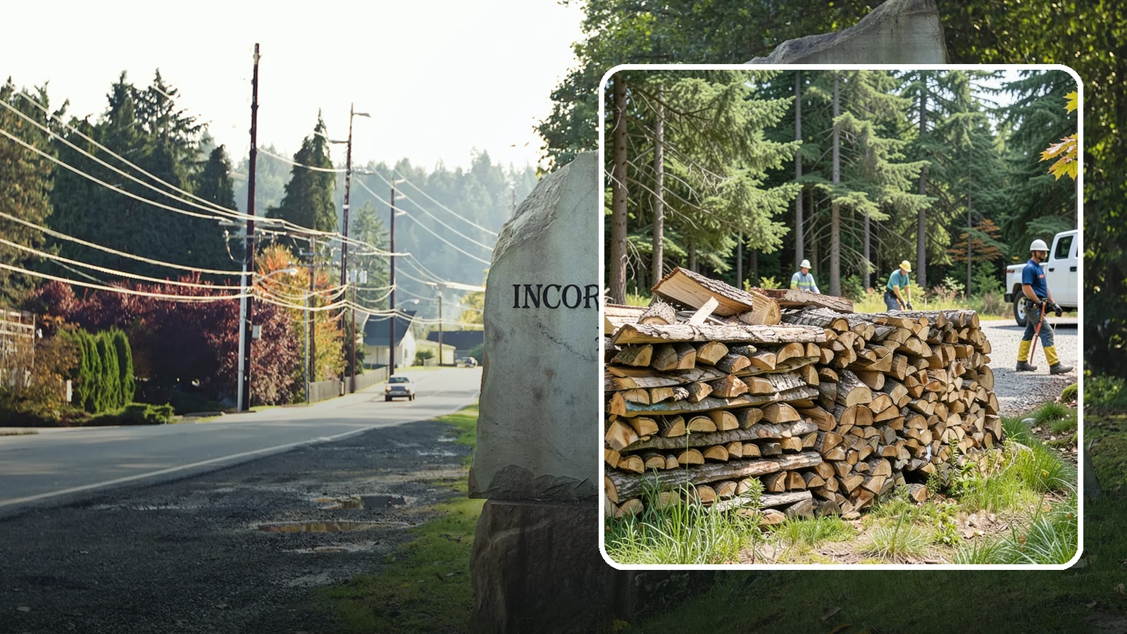 Fresh Cut Firewood in Wilkeson, Pierce County, WA - Freshly cut firewood delivered ready for you to begin the seasoning process at home.