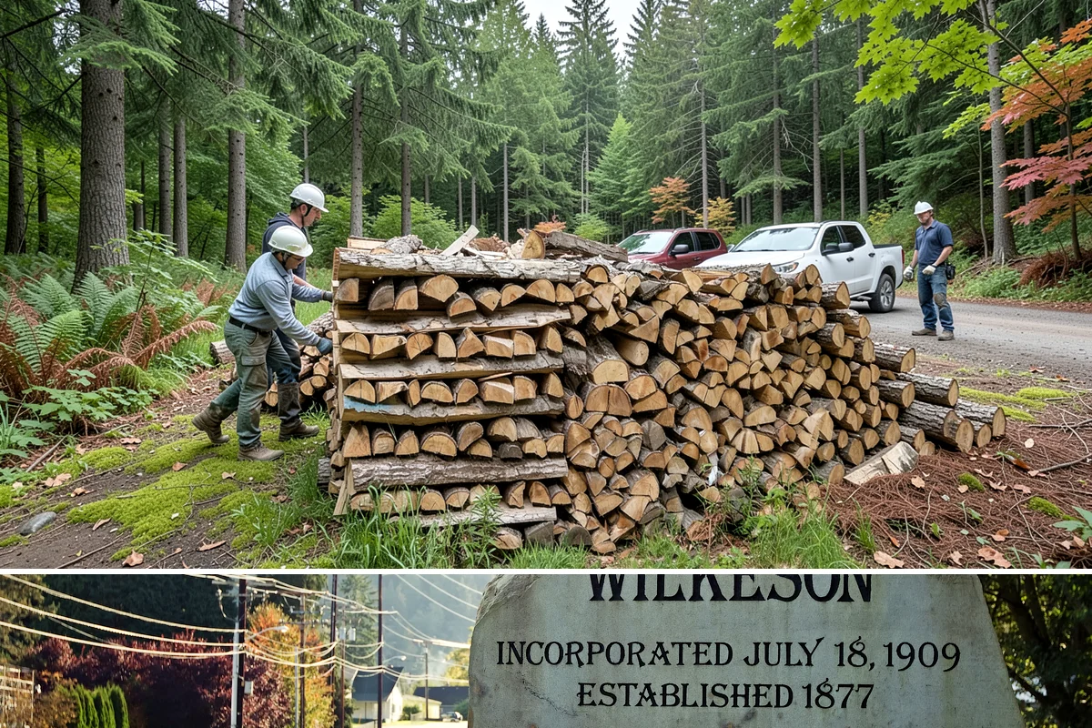 Fresh Cut Firewood in Wilkeson, Pierce County, WA - Order in late winter or spring so the wood has the full dry season to cure before you burn it.
