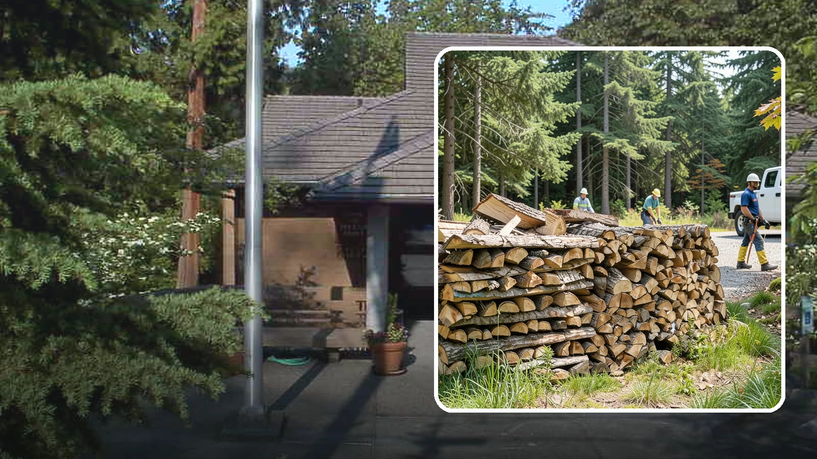 Fresh Cut Firewood in Yarrow Point, King County, WA - Freshly cut firewood delivered ready for you to begin the seasoning process at home.