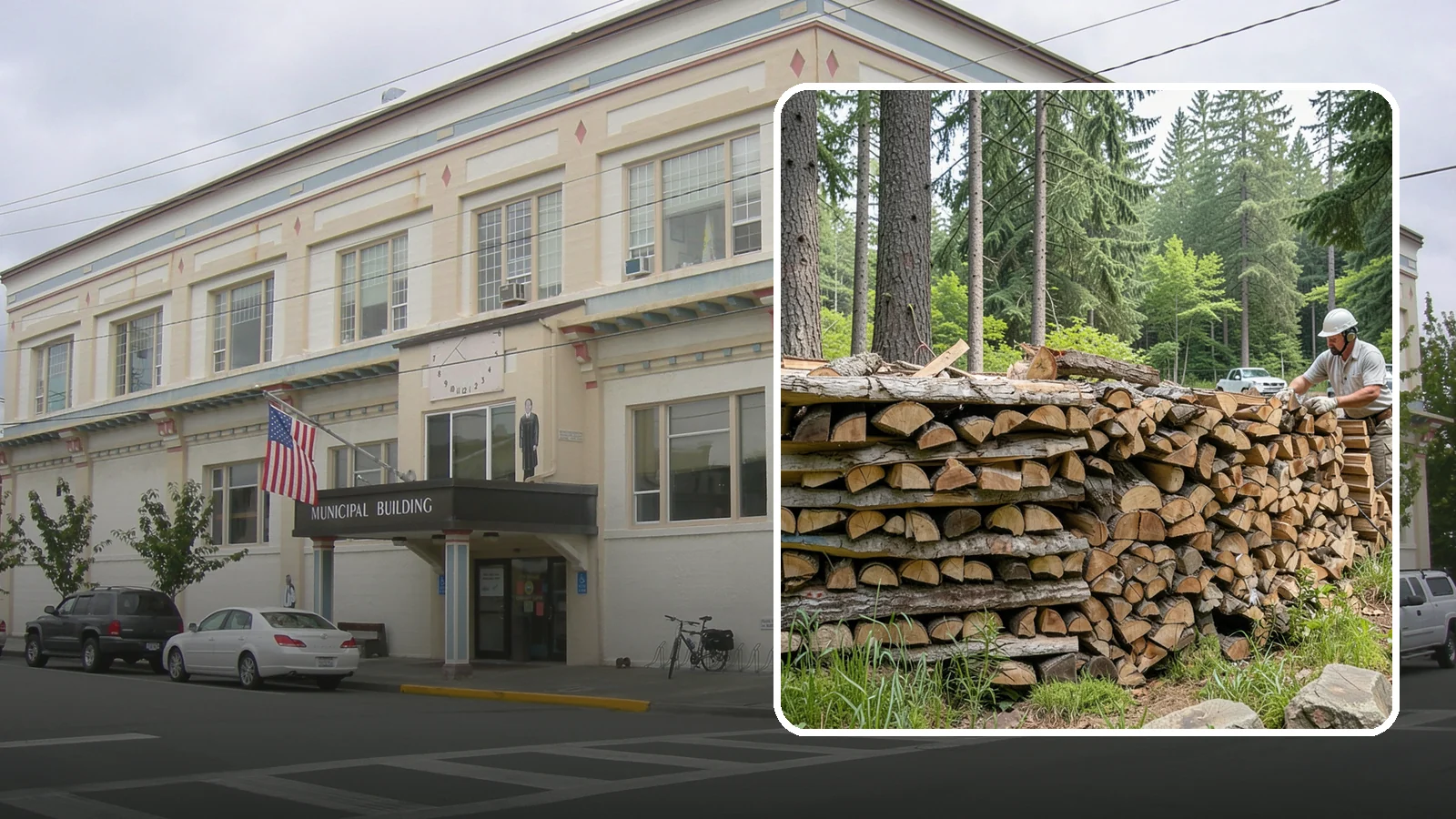 Full Cord Firewood in Anacortes, Skagit County, WA - A full cord of seasoned firewood, the standard measure for a season of dependable home heating.