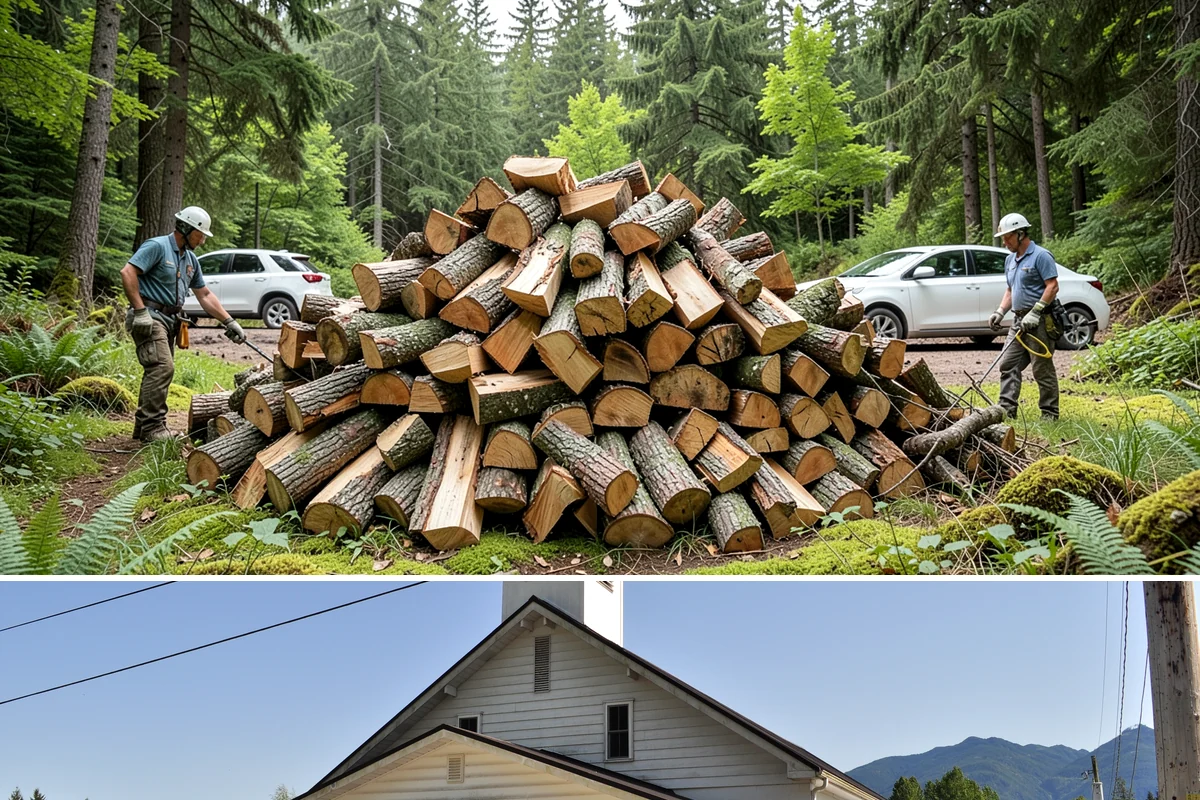 Full Cord Firewood in Concrete, Skagit County, WA - Buy a full cord in late summer or early fall so it is stacked and settled before winter.