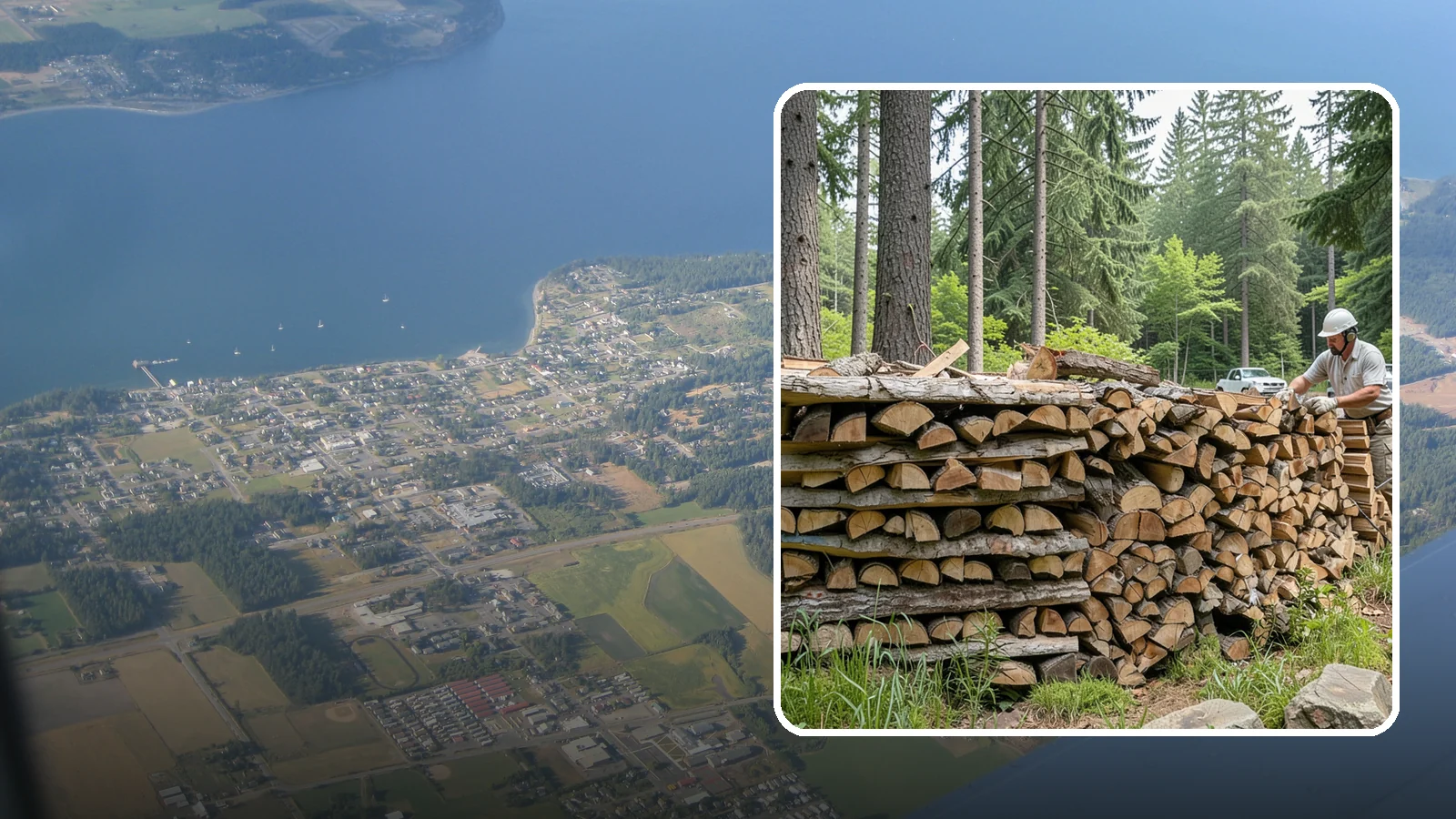 Full Cord Firewood in Coupeville, Island County, WA - A full cord of seasoned firewood, the standard measure for a season of dependable home heating.