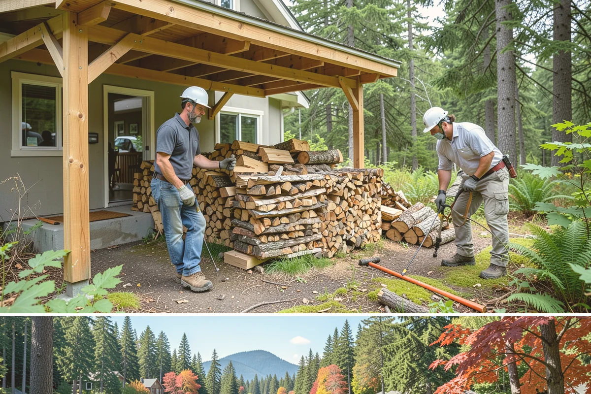 Full Cord Firewood in Covington, King County, WA - Buy a full cord in late summer or early fall so it is stacked and settled before winter.