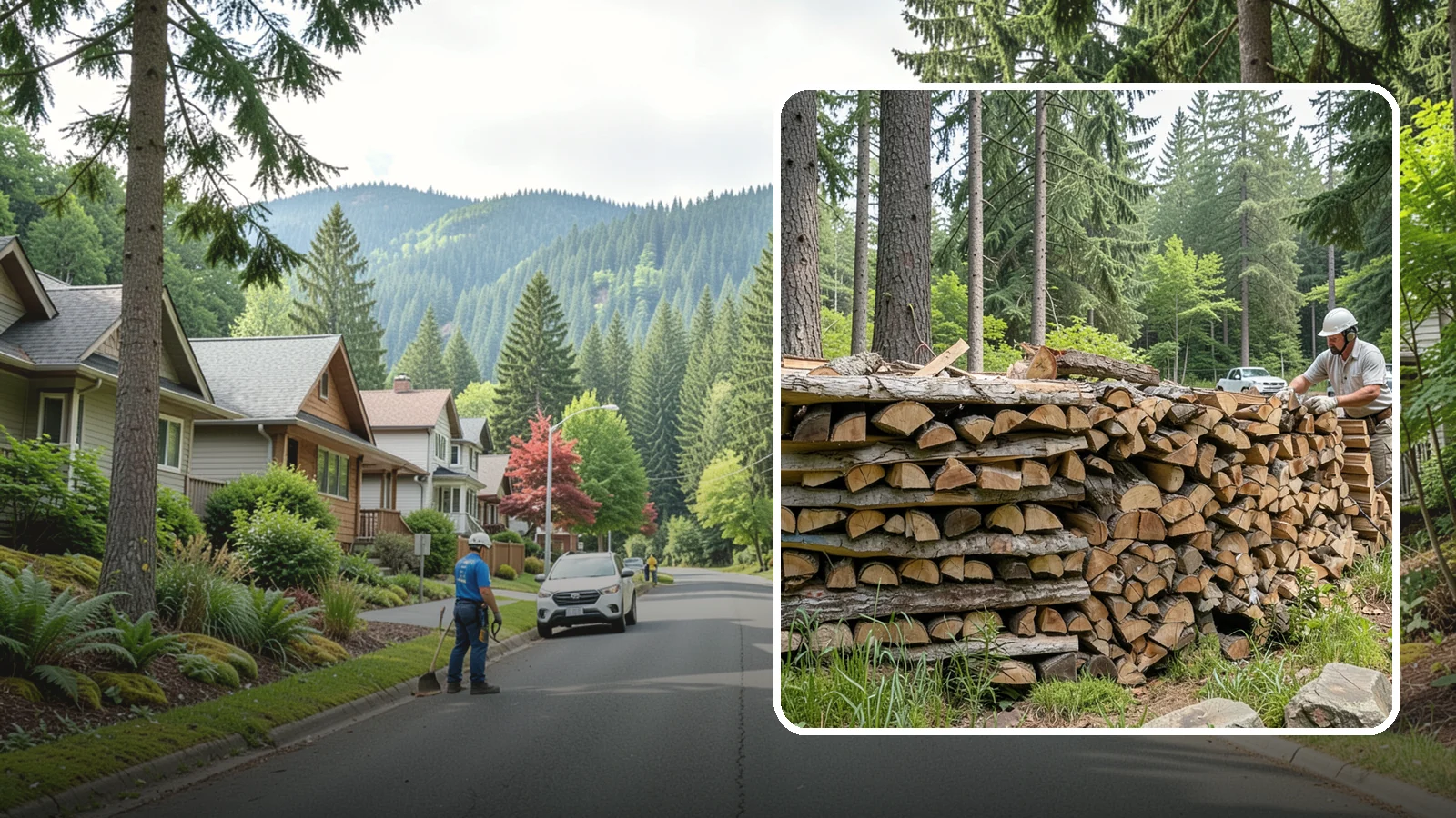 Full Cord Firewood in Darrington, Snohomish County, WA - A full cord of seasoned firewood, the standard measure for a season of dependable home heating.