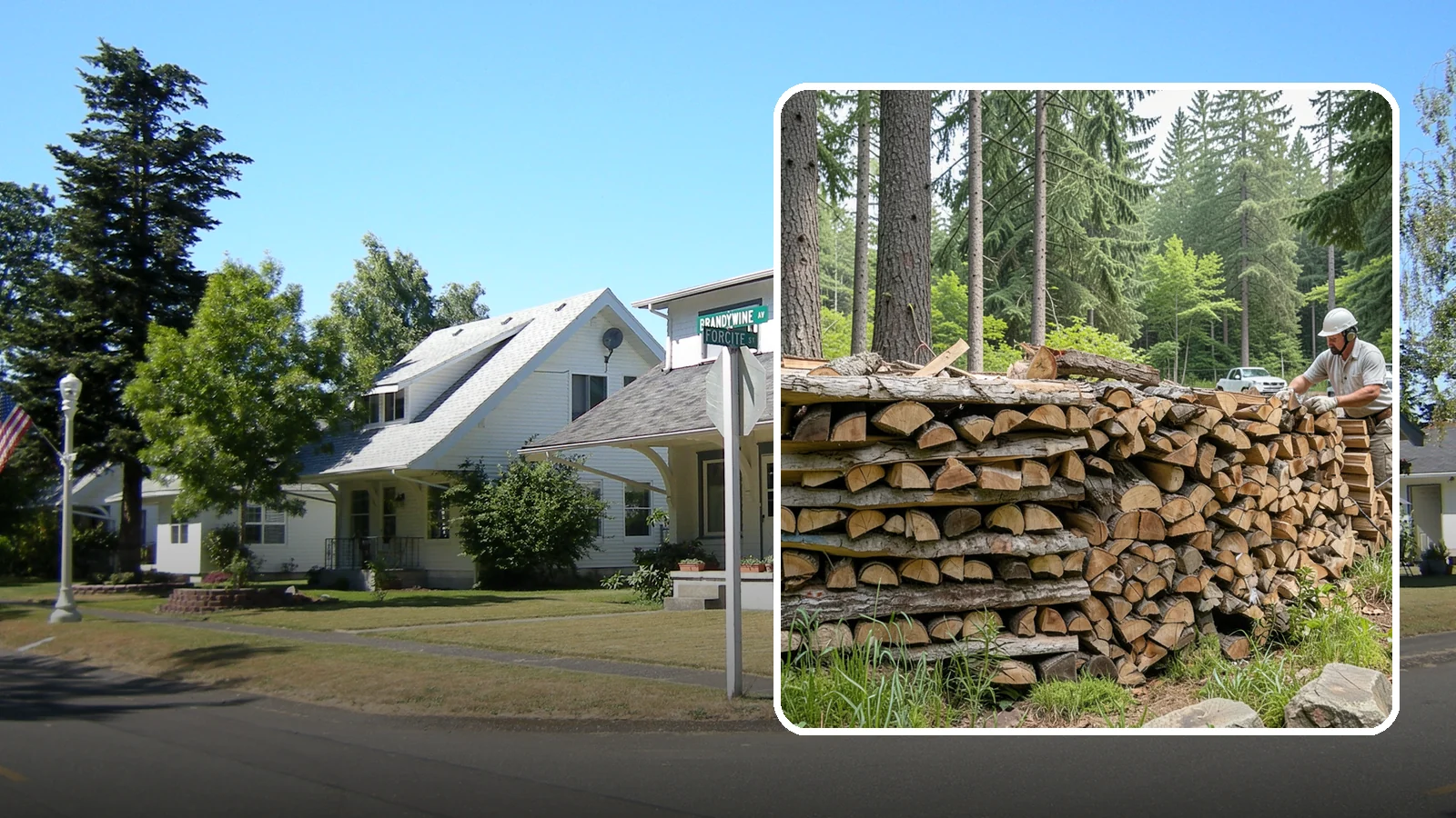 Full Cord Firewood in DuPont, Pierce County, WA - A full cord of seasoned firewood, the standard measure for a season of dependable home heating.