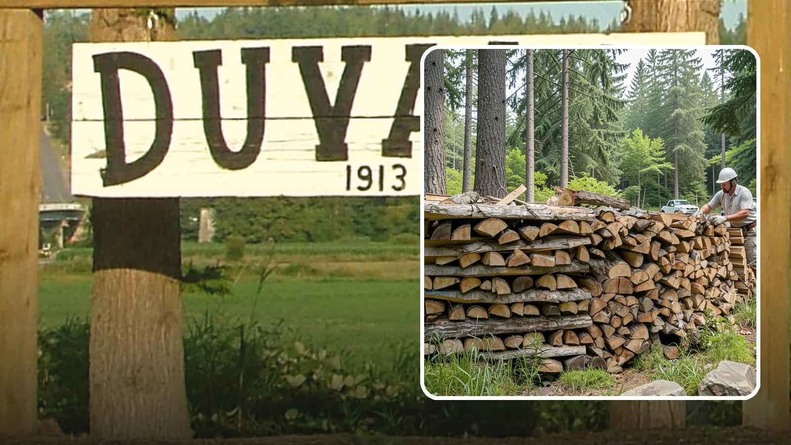 Full Cord Firewood in Duvall, King County, WA - A full cord of seasoned firewood, the standard measure for a season of dependable home heating.