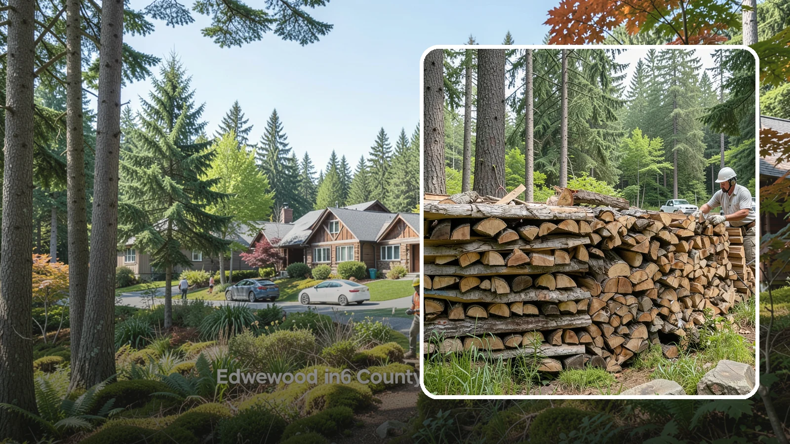 Full Cord Firewood in Edgewood, WA - A full cord of seasoned firewood, the standard measure for a season of dependable home heating.