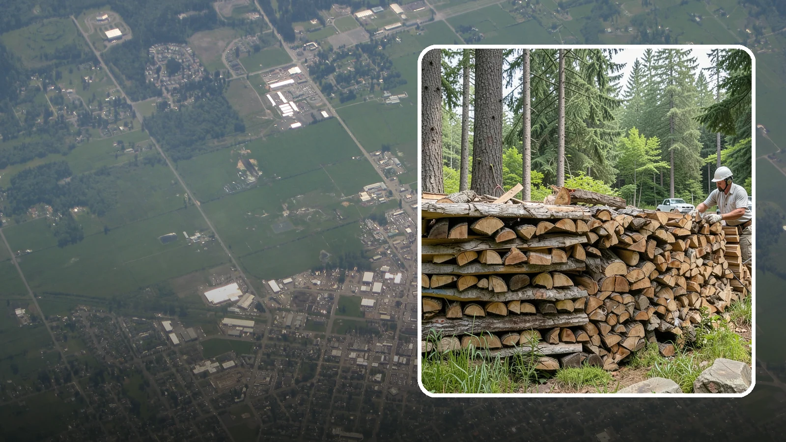 Full Cord Firewood in Enumclaw, King County, WA - A full cord of seasoned firewood, the standard measure for a season of dependable home heating.
