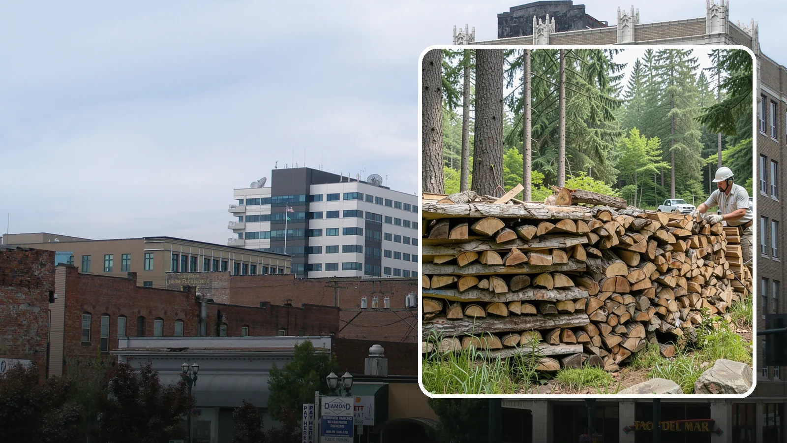 Full Cord Firewood in Everett, Snohomish County, WA - A full cord of seasoned firewood, the standard measure for a season of dependable home heating.
