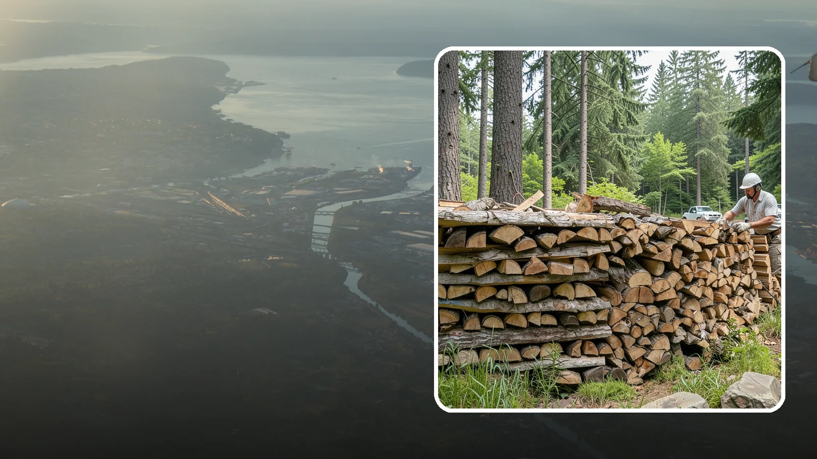 Full Cord Firewood in Fife, Pierce County, WA - A full cord of seasoned firewood, the standard measure for a season of dependable home heating.