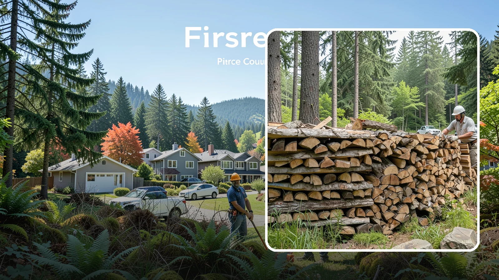 Full Cord Firewood in Fircrest, Pierce County, WA - A full cord of seasoned firewood, the standard measure for a season of dependable home heating.