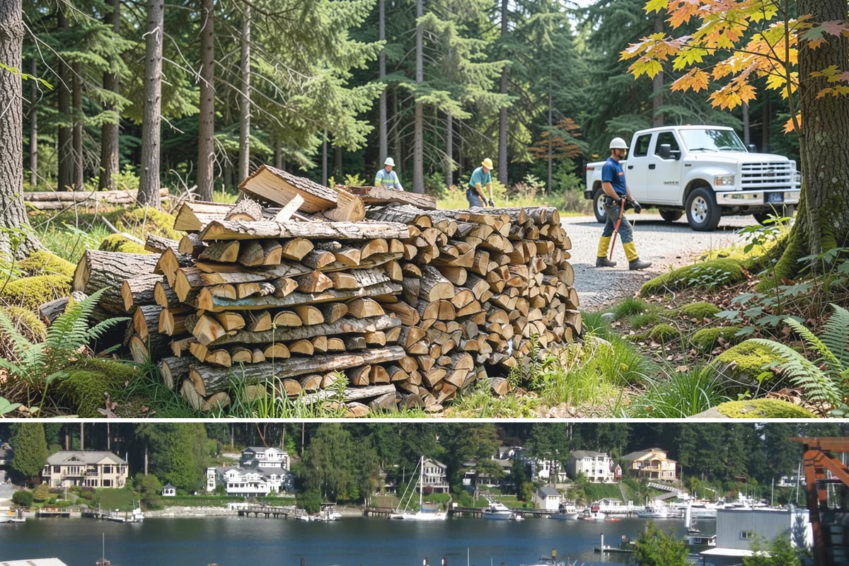 Full Cord Firewood in Gig Harbor, Pierce County, WA - Buy a full cord in late summer or early fall so it is stacked and settled before winter.