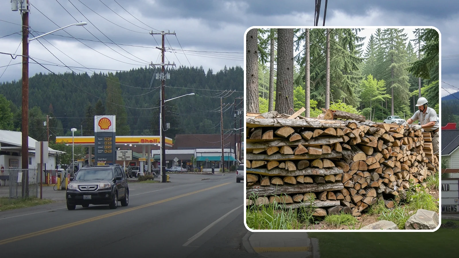 Full Cord Firewood in Granite Falls, Snohomish County, WA - A full cord of seasoned firewood, the standard measure for a season of dependable home heating.