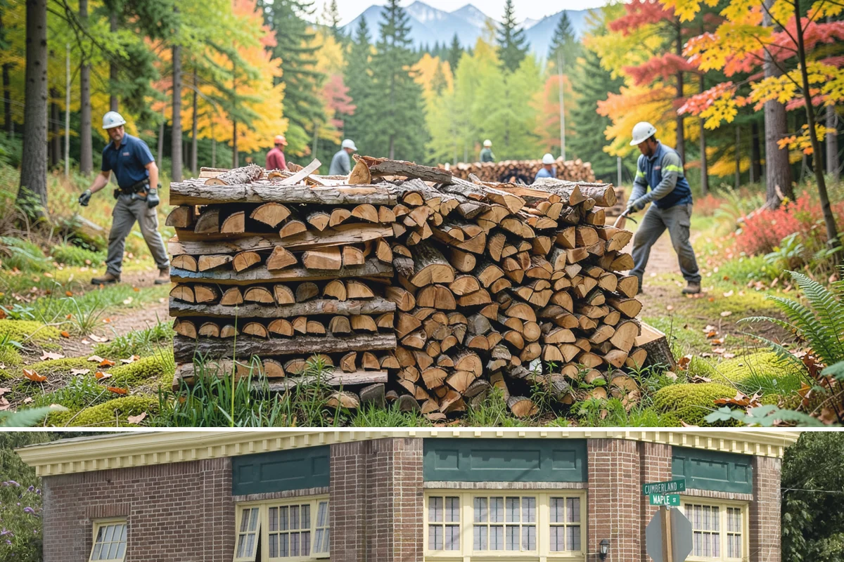 Full Cord Firewood in Hamilton, Skagit County, WA - Buy a full cord in late summer or early fall so it is stacked and settled before winter.
