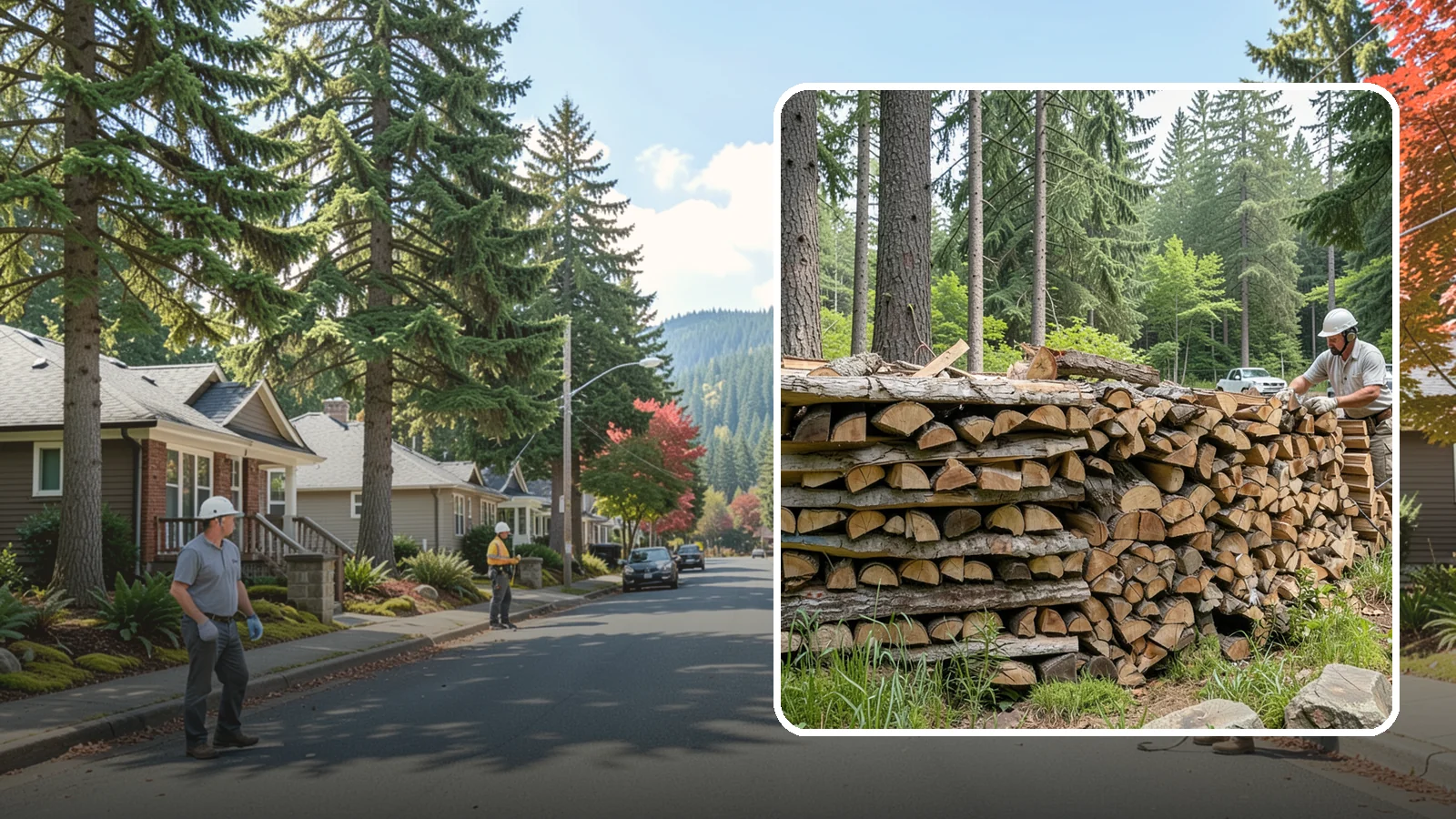 Full Cord Firewood in Hunts Point, King County, WA - A full cord of seasoned firewood, the standard measure for a season of dependable home heating.