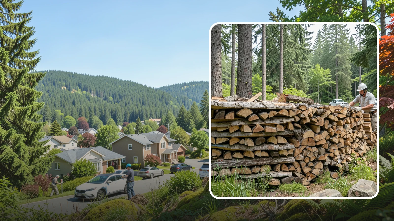 Full Cord Firewood in Index, Snohomish County, WA - A full cord of seasoned firewood, the standard measure for a season of dependable home heating.