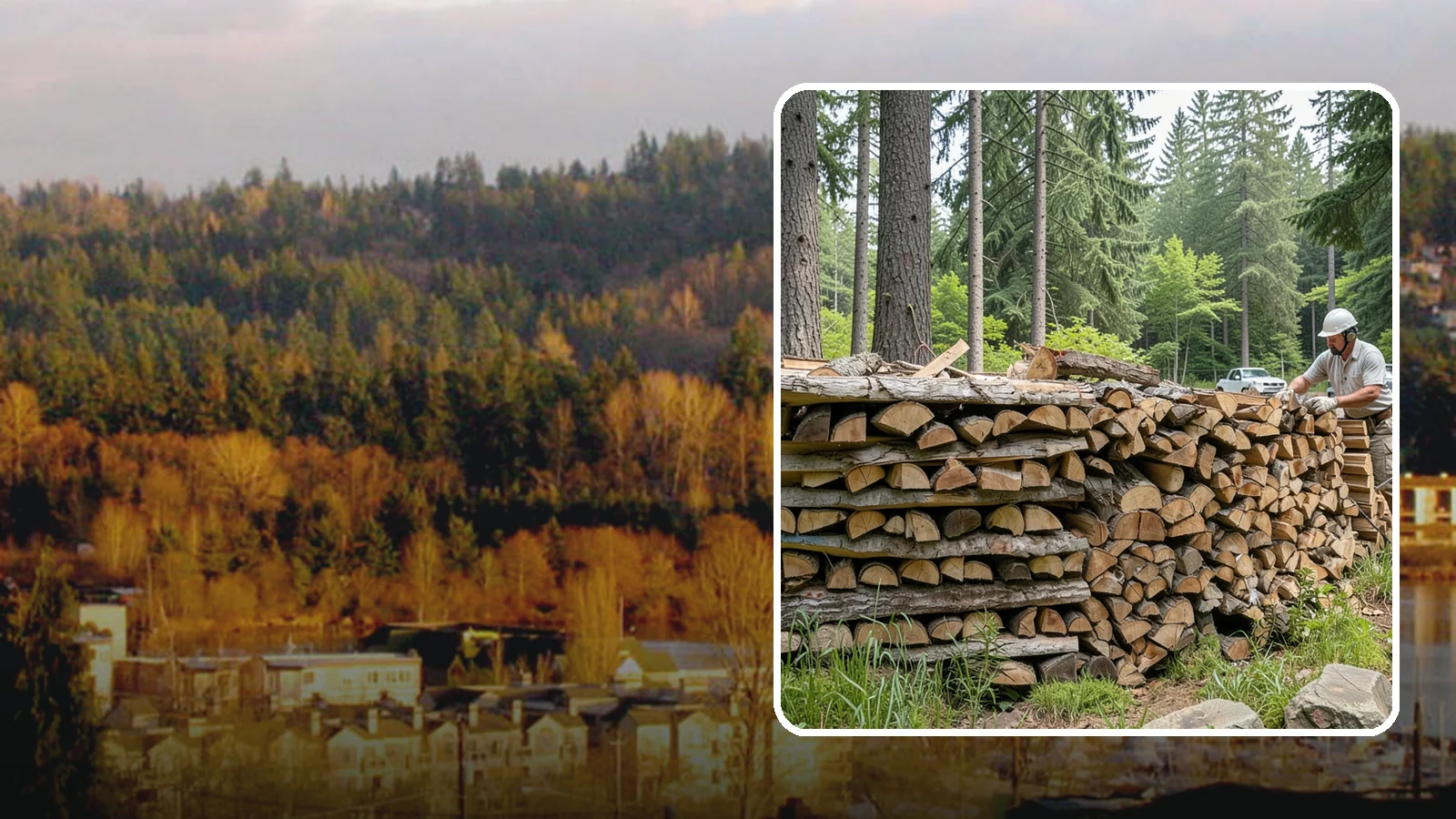 Full Cord Firewood in Kenmore, King County, WA - A full cord of seasoned firewood, the standard measure for a season of dependable home heating.