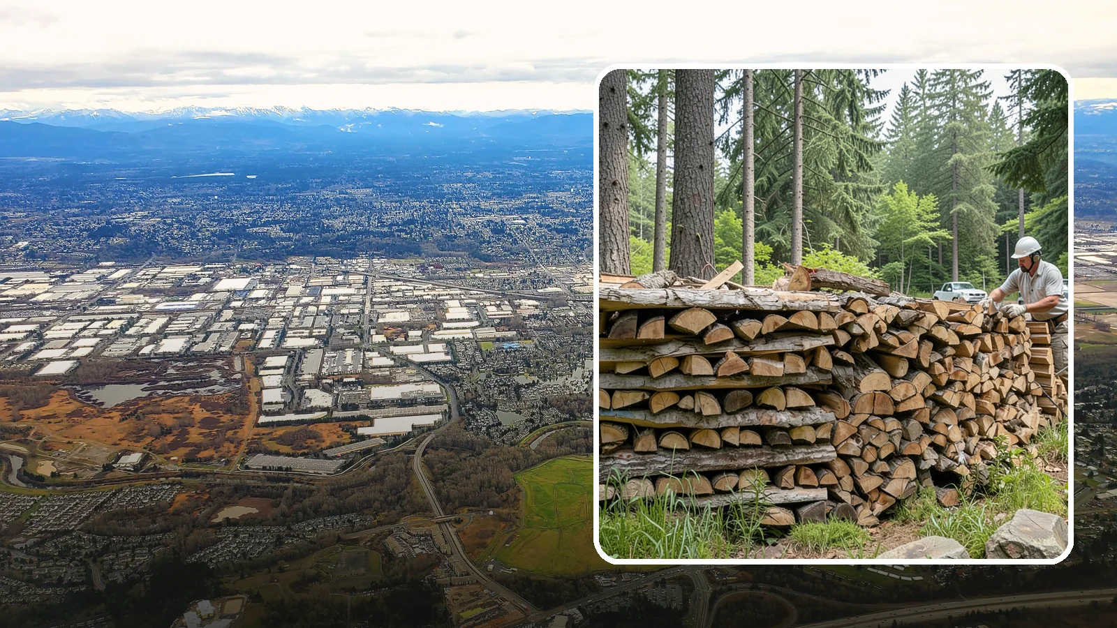 Full Cord Firewood in Kent, King County, WA - A full cord of seasoned firewood, the standard measure for a season of dependable home heating.