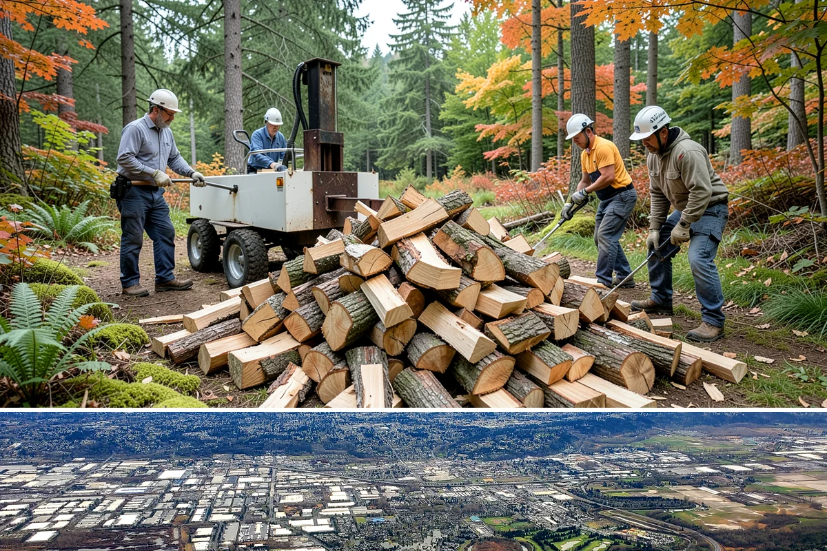 Full Cord Firewood in Kent, King County, WA - Buy a full cord in late summer or early fall so it is stacked and settled before winter.