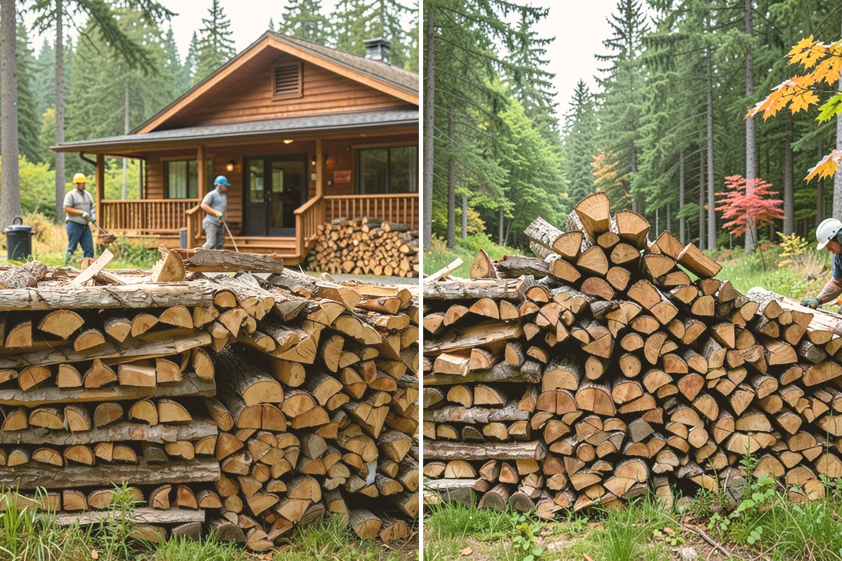 Full Cord Firewood in Langley, WA - Order your full cord and set a delivery day