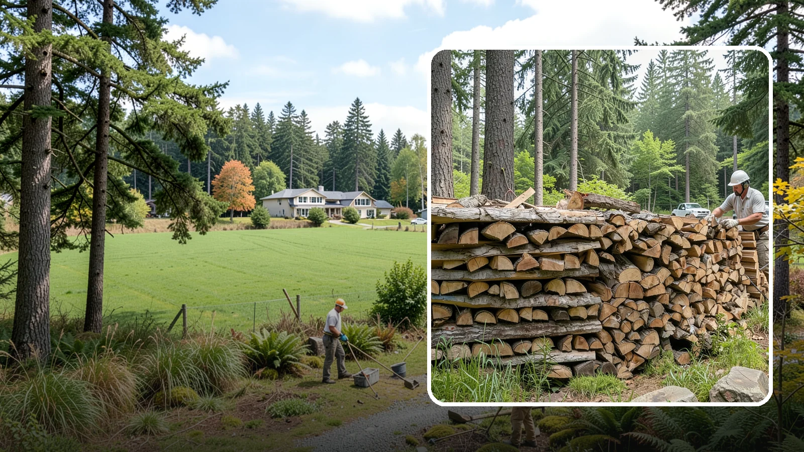 Full Cord Firewood in Lyman, Skagit County, WA - A full cord of seasoned firewood, the standard measure for a season of dependable home heating.