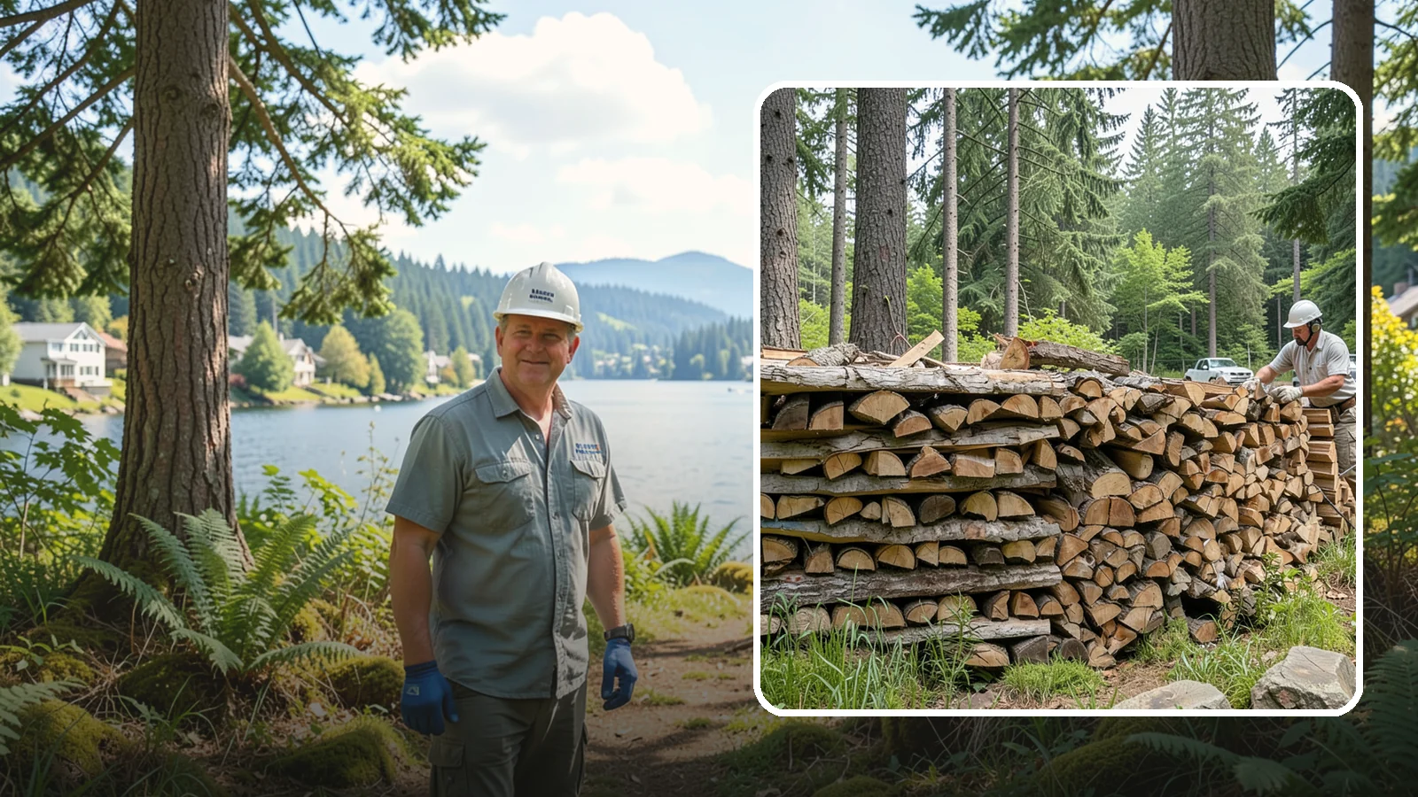 Full Cord Firewood in Milton, King County, WA - A full cord of seasoned firewood, the standard measure for a season of dependable home heating.