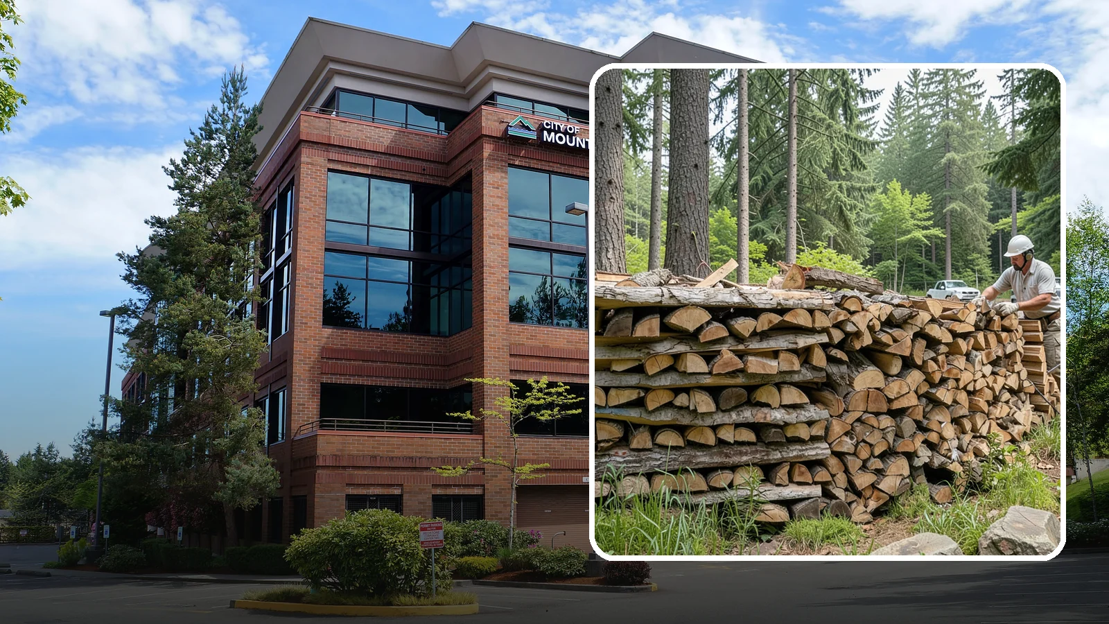 Full Cord Firewood in Mountlake Terrace, WA - A full cord of seasoned firewood, the standard measure for a season of dependable home heating.