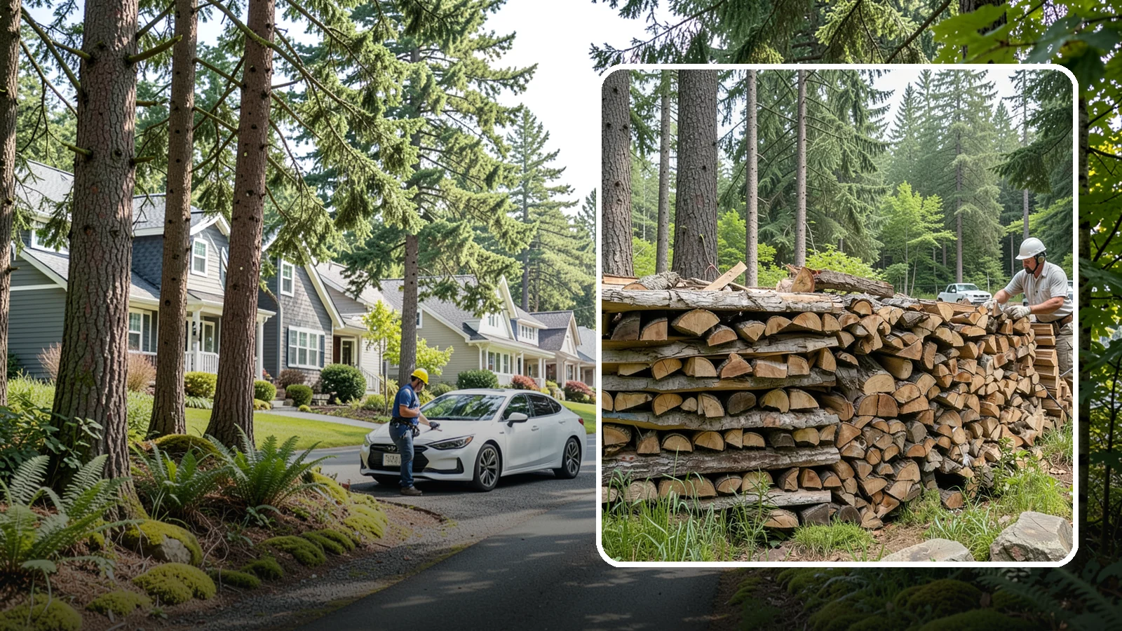 Full Cord Firewood in Normandy Park, King County, WA - A full cord of seasoned firewood, the standard measure for a season of dependable home heating.