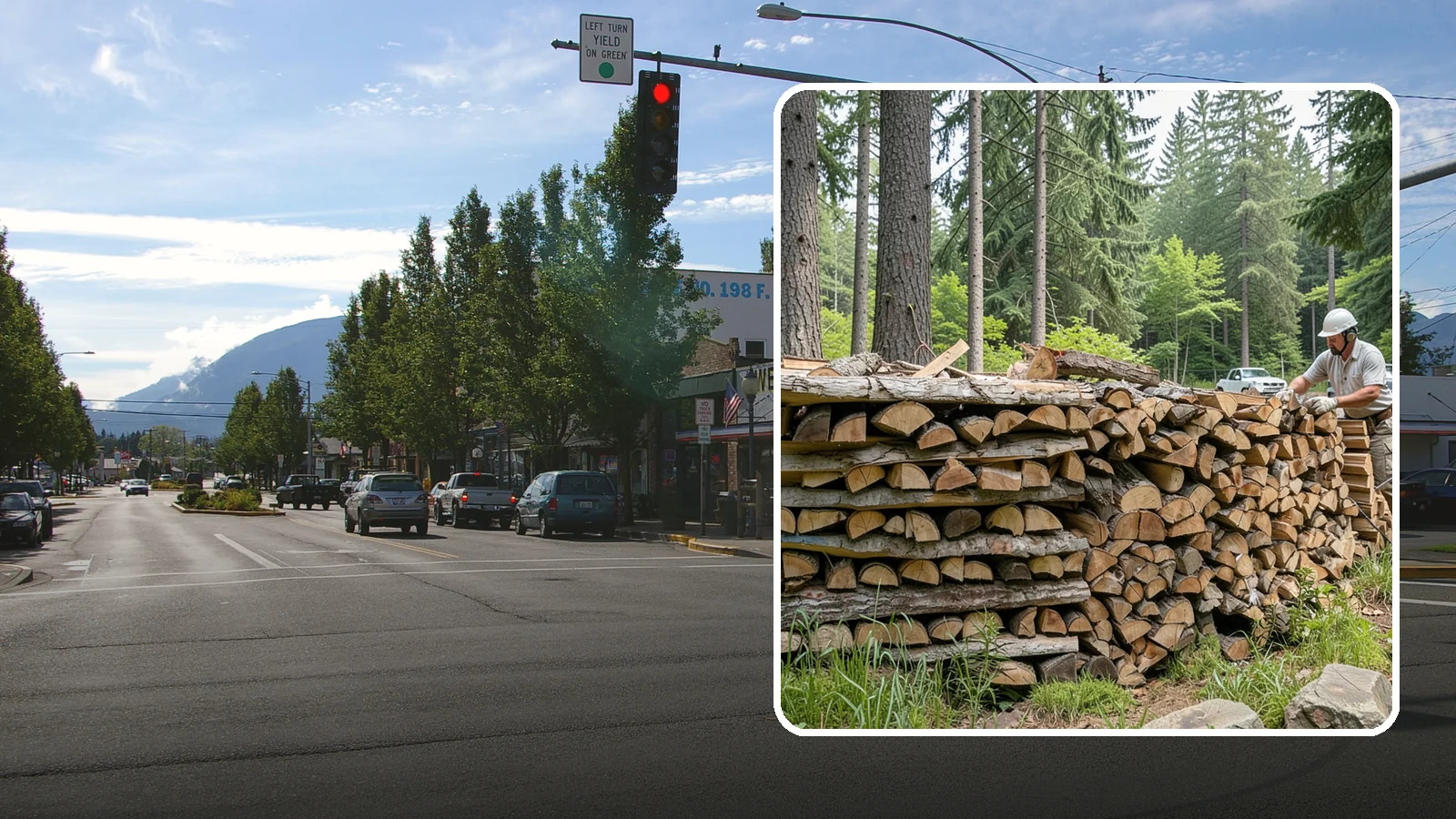 Full Cord Firewood in North Bend, King County, WA - A full cord of seasoned firewood, the standard measure for a season of dependable home heating.