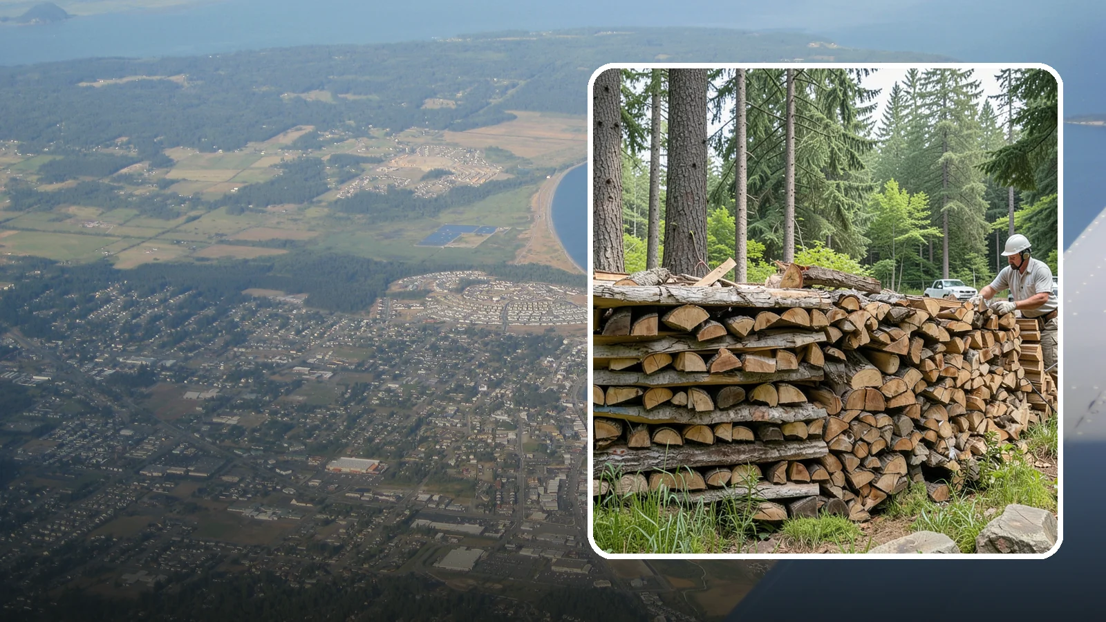 Full Cord Firewood in Oak Harbor, Island County, WA - A full cord of seasoned firewood, the standard measure for a season of dependable home heating.