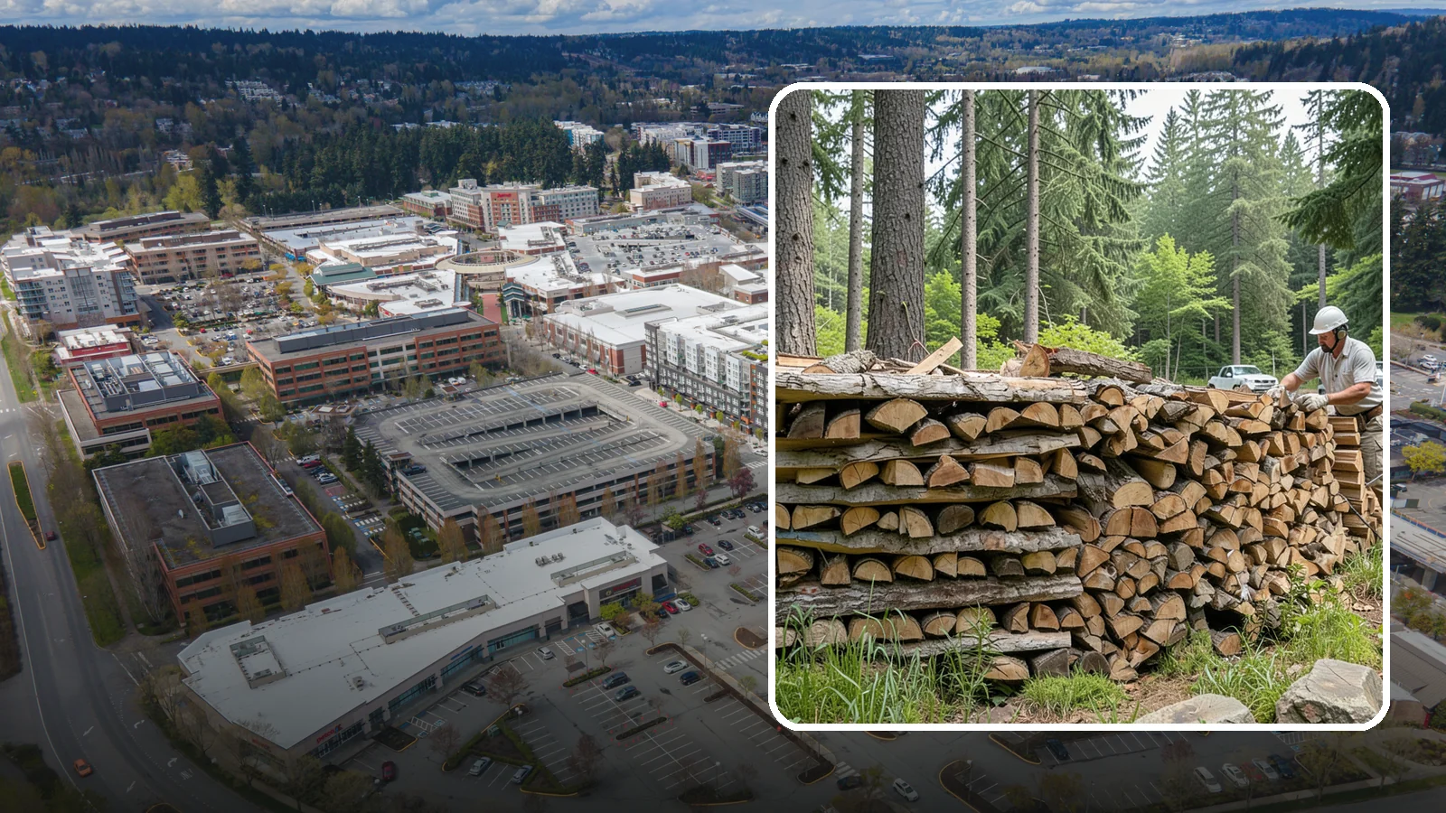 Full Cord Firewood in Redmond, King County, WA - A full cord of seasoned firewood, the standard measure for a season of dependable home heating.